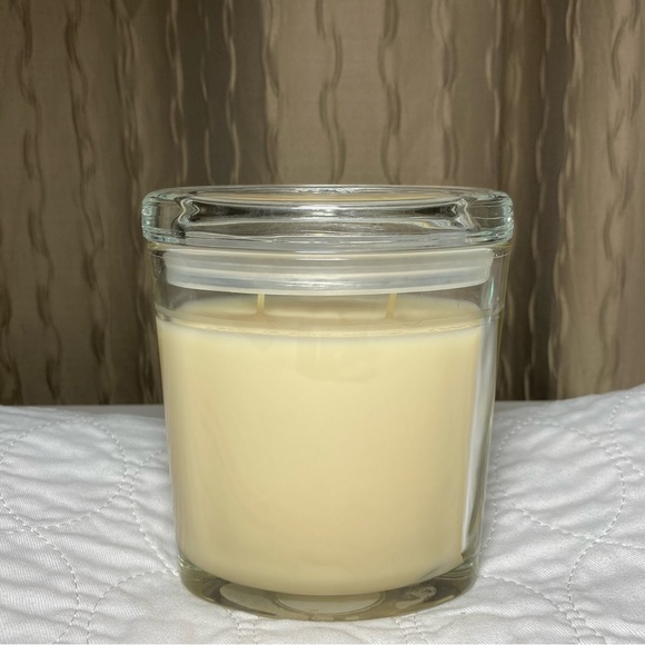 Colonial Candle Brand New 8 Oz Oval Glass Jar/Lid Ivory Classic Double (2) Wick - Picture 3 of 8